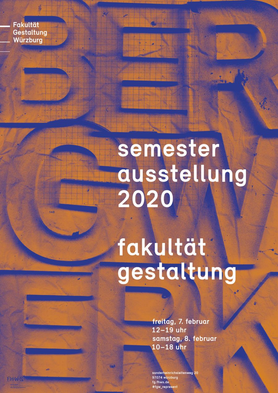 Ankündigungsplakat der Semesterausstellung "Bergwerk" im Wintersemester 19/20