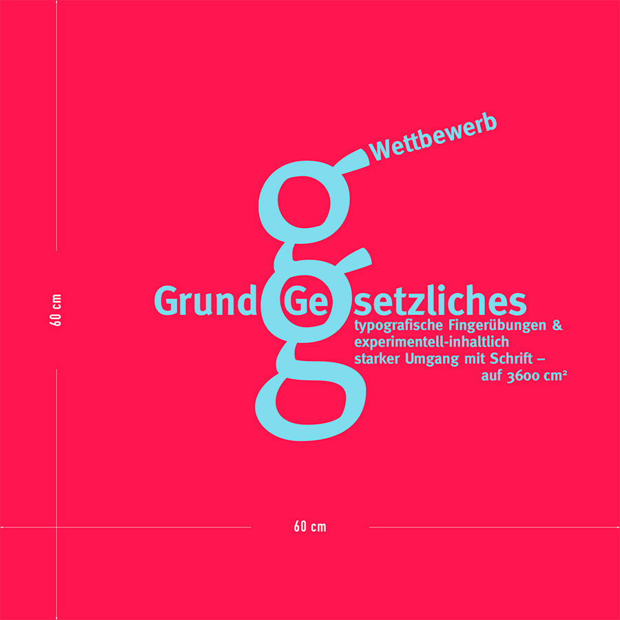 Logo für den Wettbewerb typografisch Sätze aus dem Grundgesetz zu gestalten, bei Prof. Gertrud Nolte