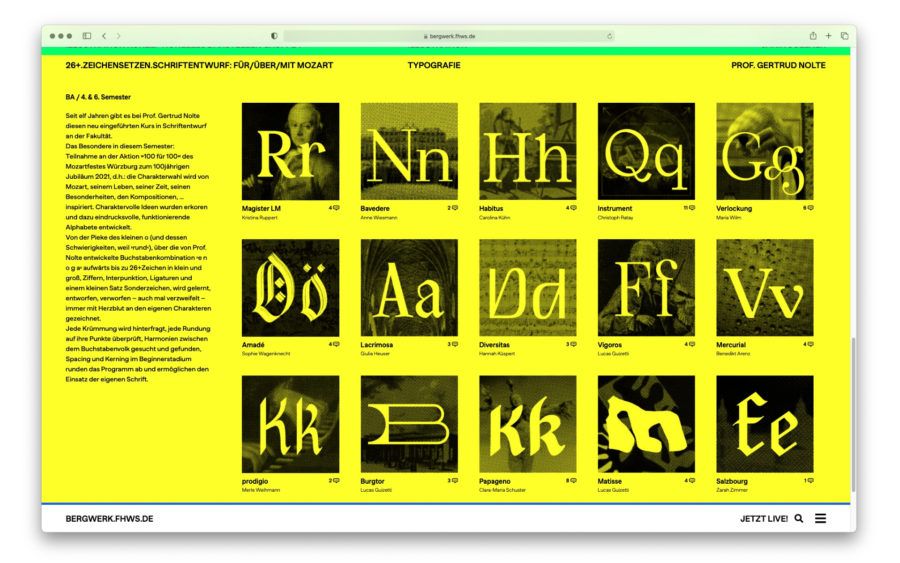 Startseite der Webseite des Bergwergs 20.2