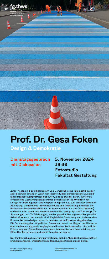 Dienstagsgespräch Gesa Foken Poster