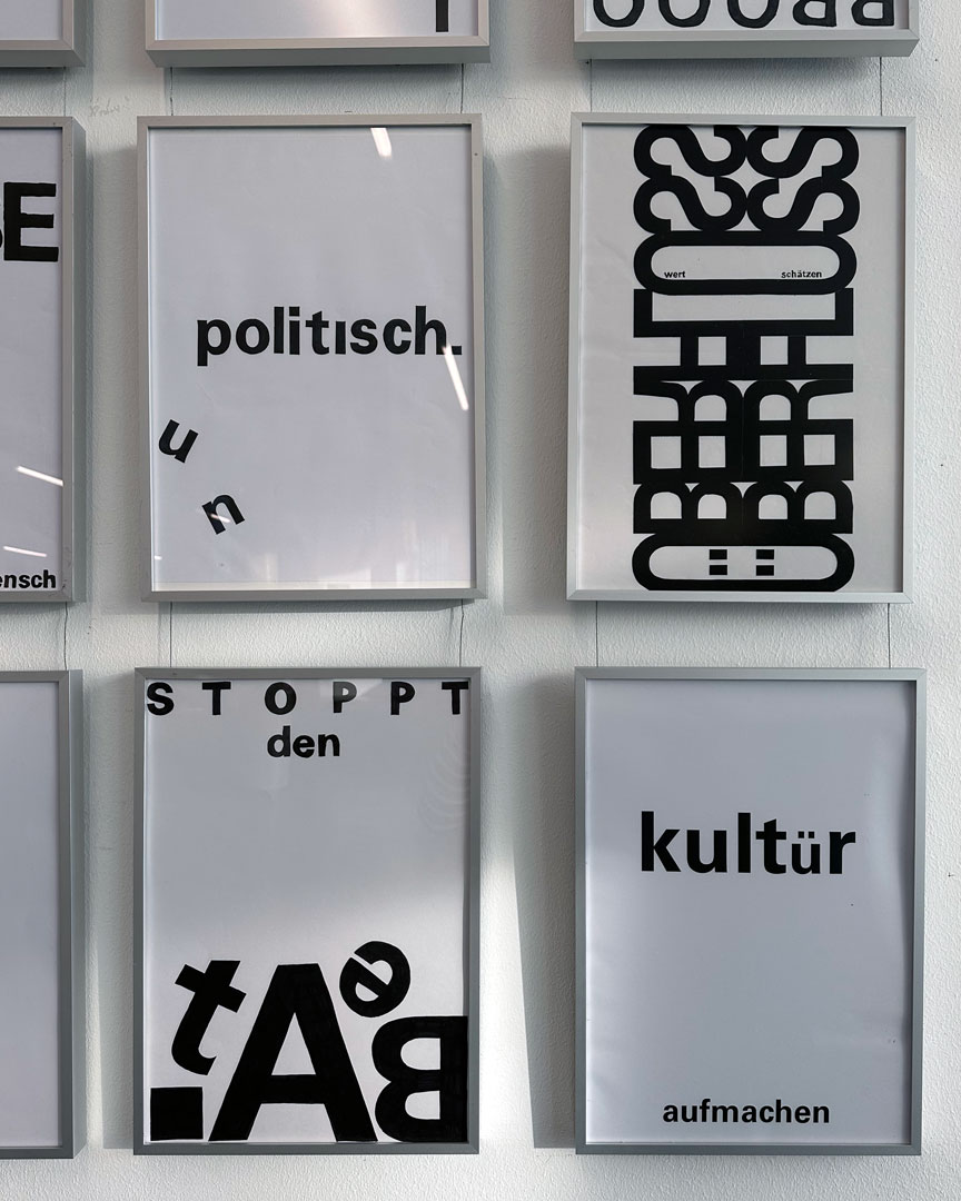 Ausstellung der Erstsemester "kleine typoschau"