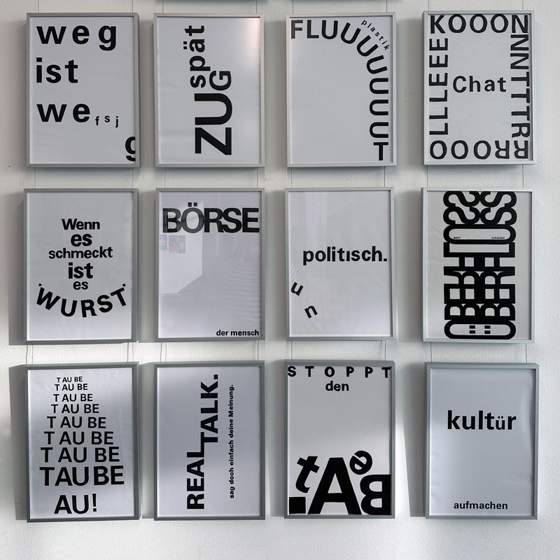 Ausstellung der Erstsemester "kleine typoschau"