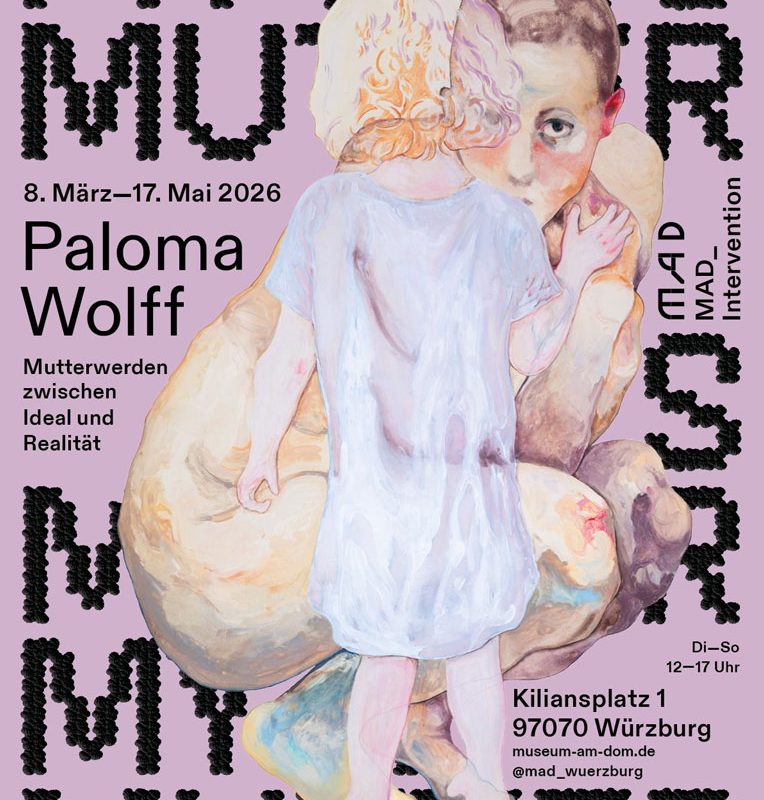Plakat zur Ausstellung „Mythos Mutter" von Paloma Wolff im MAD