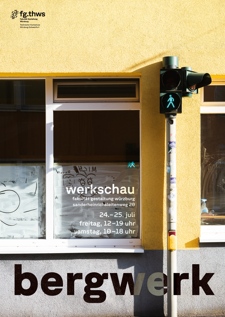 Plakat Bergwerk - Semesterausstellung Sommer 2026 der Fakultät Gestaltung Würzburg