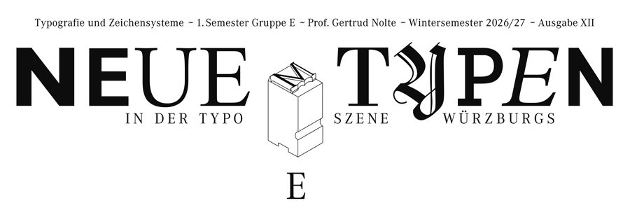 Logo des Typografiekurses von Prof. Gertrud Nolte, Gruppe E